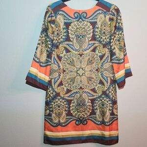 Muse 100% Silk Shift Dress - Size 8